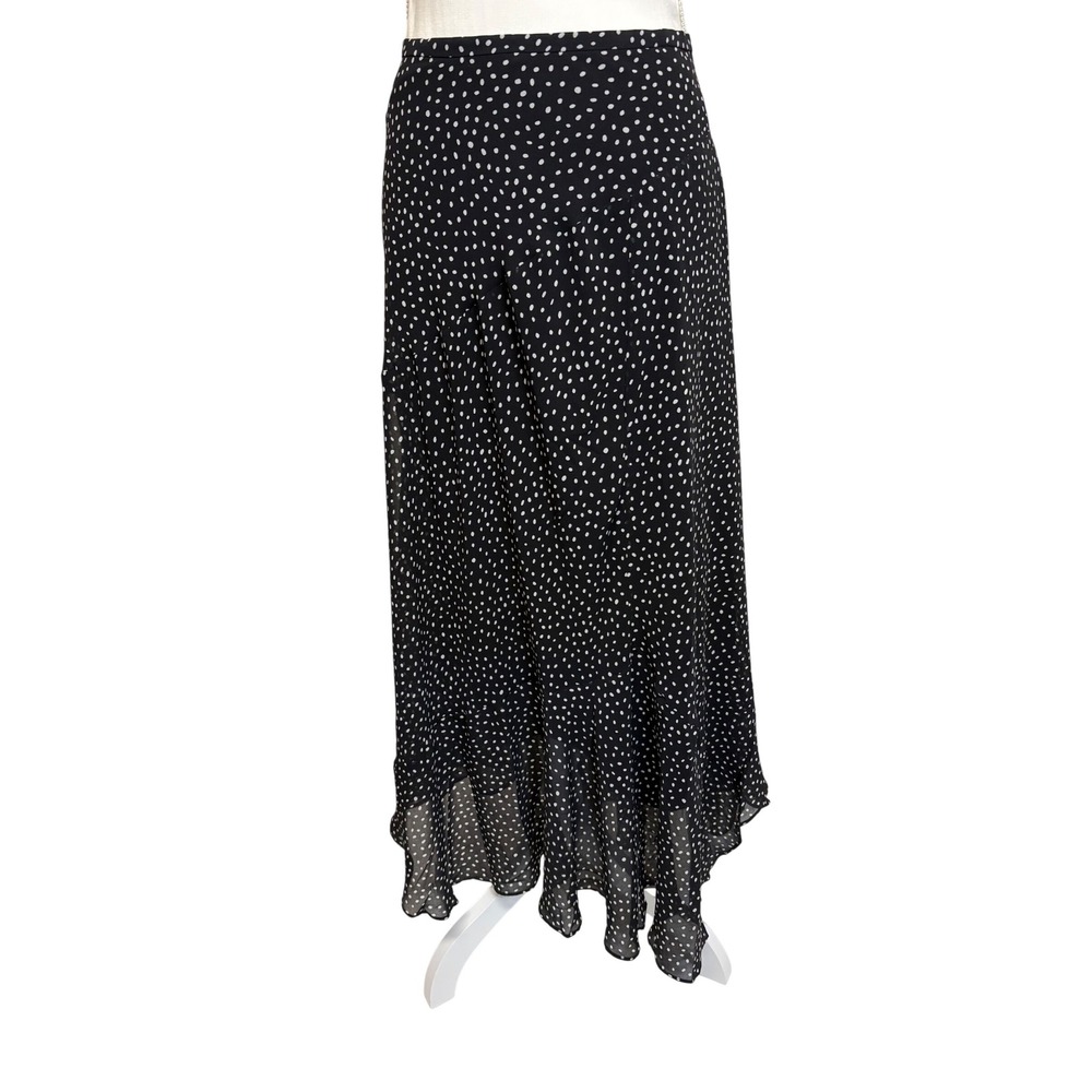 CAbi Sinatra, Black and White, Long Maxi Polka Dot Skirt, Women's Size 8